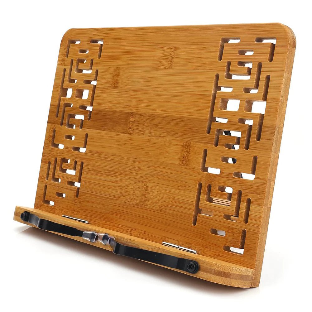 World Rhythm WR-404 Pupitre Bambou – Support Livre/Partition/Tablette Naturel 39×28 Cm