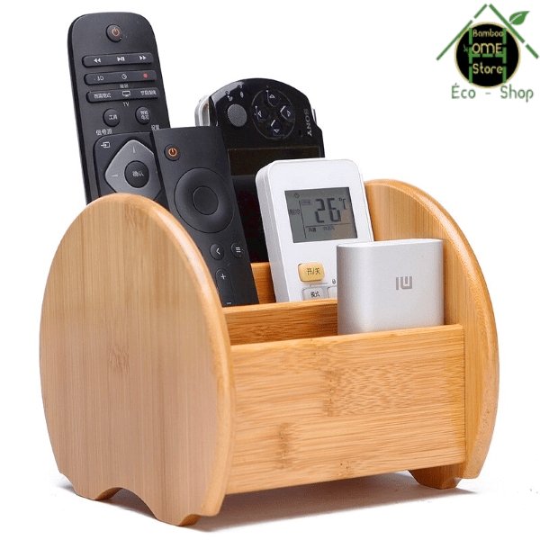 Bamboo™ Boîte de rangement pour télécommande en bambou - BambooHomeStore