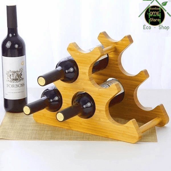 Botoruhorudā™ Porte-bouteilles et casier à vin en bambou - BambooHomeStore
