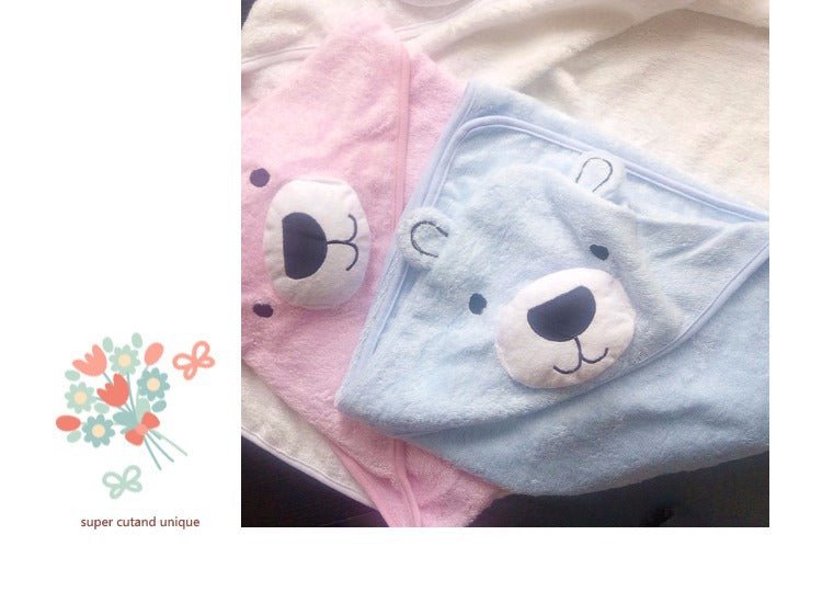 kiboo, serviette de bain bébé en fibre de bambou blue