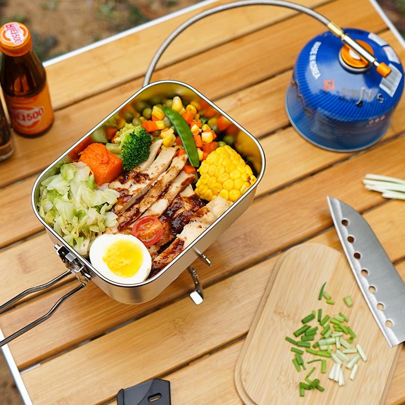 lunchbo™, lunch box inox avec couvercle en bambou
