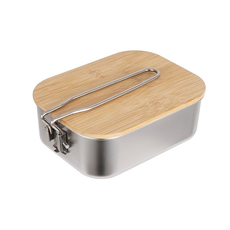 lunchbo™, lunch box inox avec couvercle en bambou stainless steel lunch box