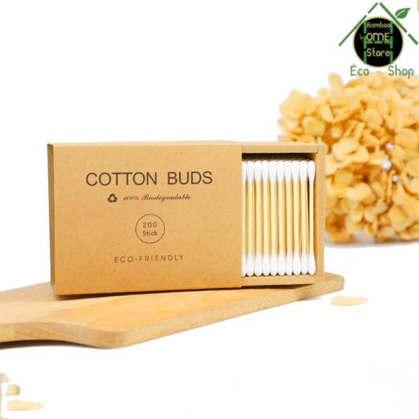 Cotons-tiges Humble Coton-tige en bambou naturel - noir - 10 paquets de 100  pièces 547917 - Cdiscount Puériculture & Eveil bébé