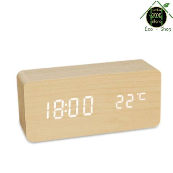 Tic-tac™ Réveil matin en bambou - BambooHomeStore