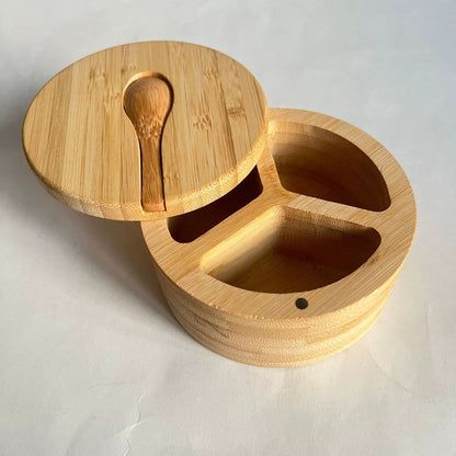 Bocal en bambou pour sel - Écologique et hermétique