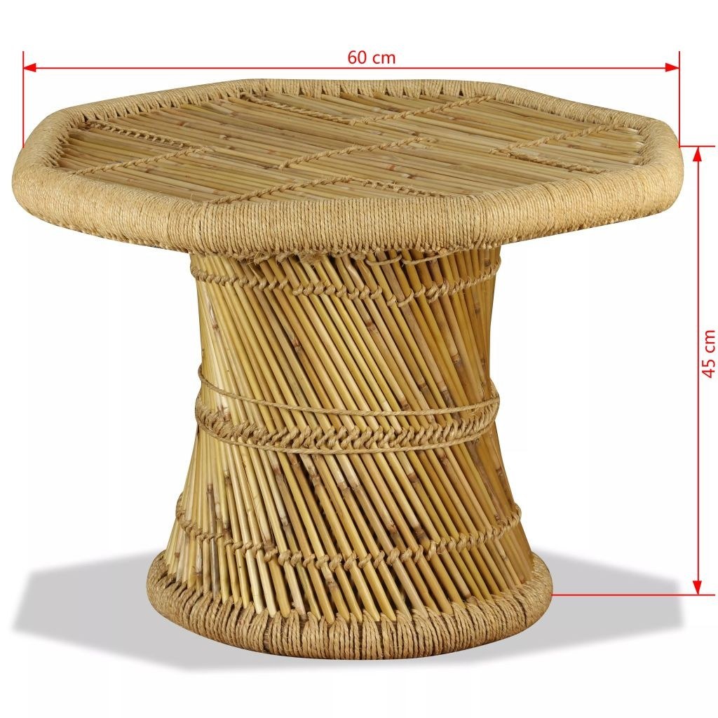 Tavolino ottagonale Bamboo 60 x 60 x 45 cm