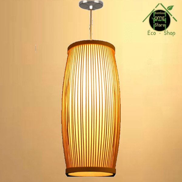 Grange™ Luminaire suspendu en bois de bambou et rotin - BambooHomeStore