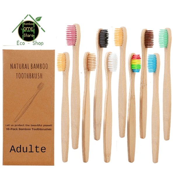 Haburashi™ Brosse à dents en bambou -10 pcs - BambooHomeStore