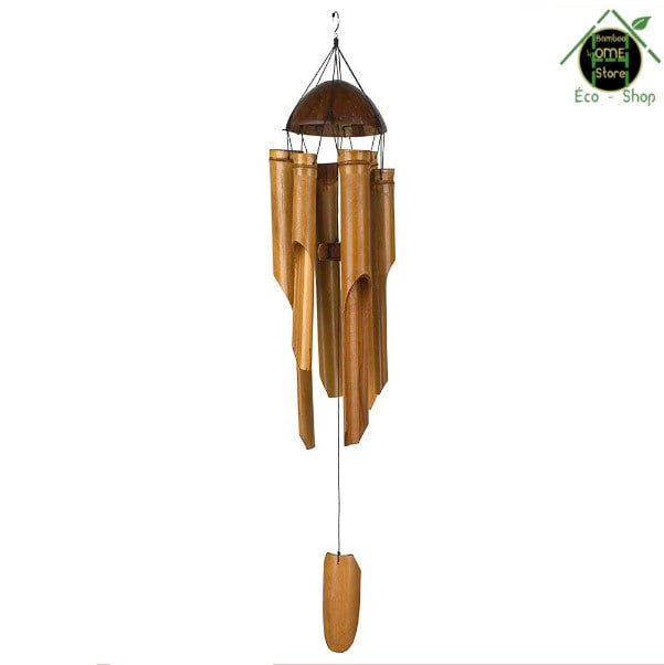 Lot de 2 carillons à vent en bois pour extérieur - 76,2 cm - Carillon à  vent classique en bambou - Pour terrasse, jardin, maison et extérieur