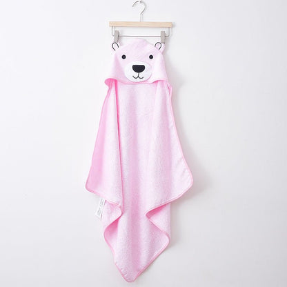 kiboo, serviette de bain bébé en fibre de bambou pink