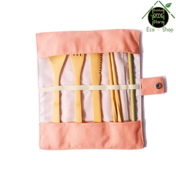 BANBU Set de Couverts Réutilisables en Bambou, 1 kit - Boutique en